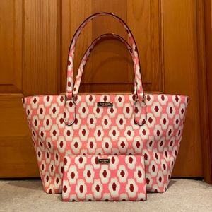 Kate Spade satchel and wallet, bright colors!